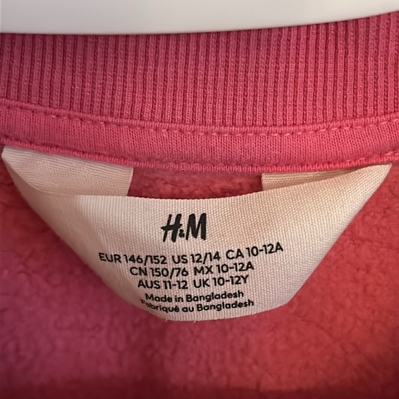 H&M pink Nirvana sweatshirt, size 10-12 - Picture 2 of 3